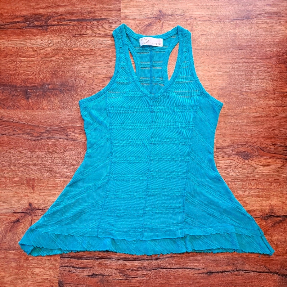 Vintage Havana turquoise knit beach cover-up